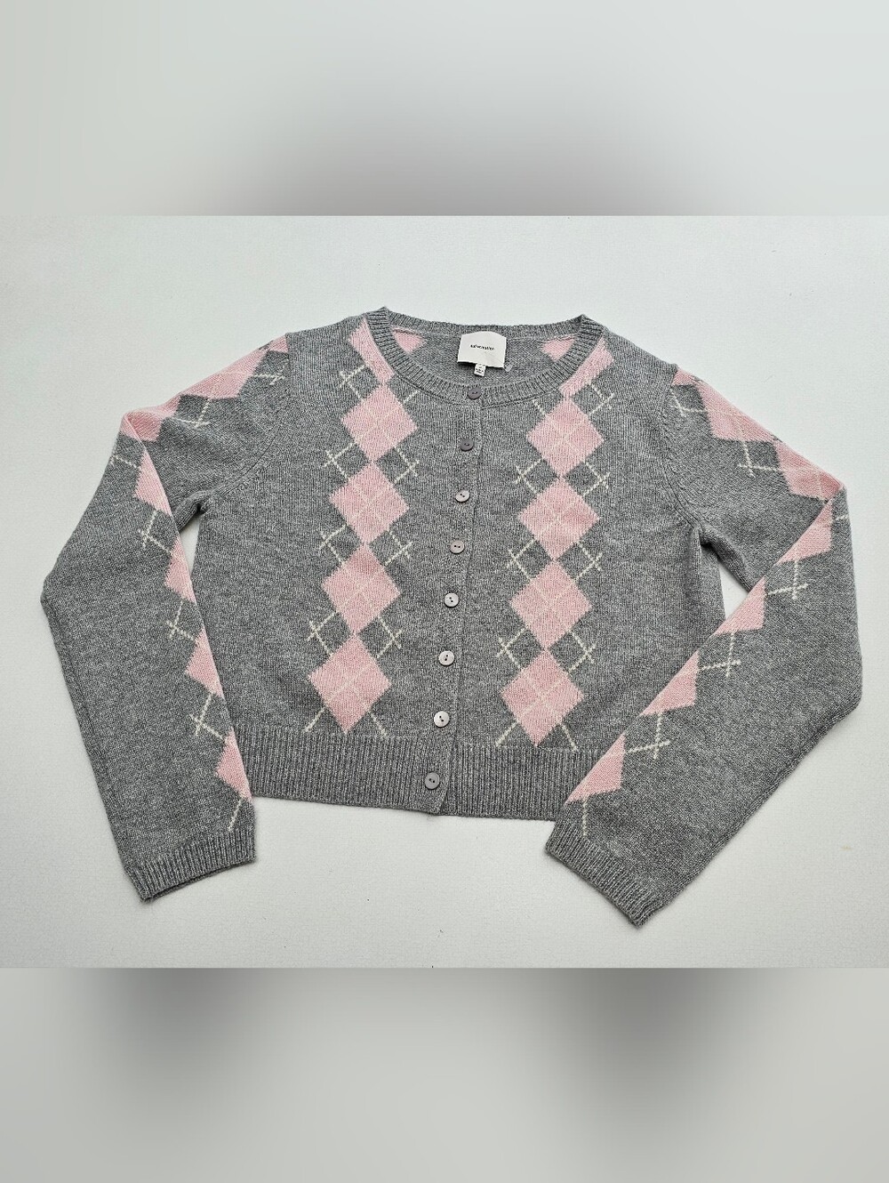 Reformation Clara Cashmere Crew Cardigan Sweater
